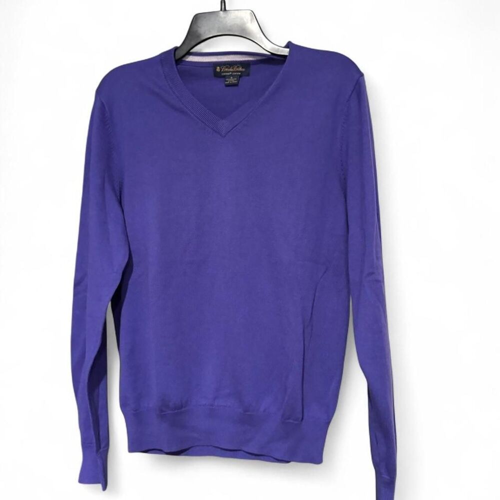 Brooks-brothers Men's Purple and Blue Jumper